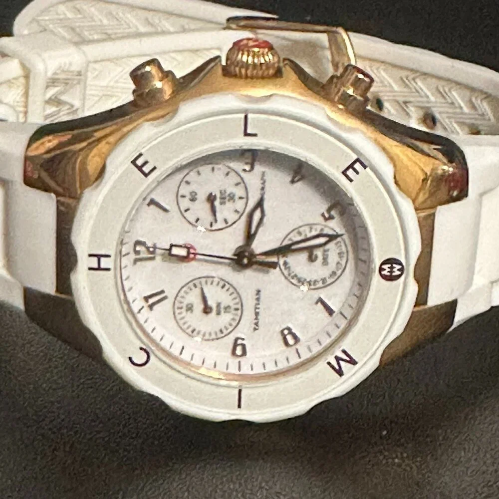 Michele Tahitian Jelly Bean Watch - White (MWW12D000015) - BRAND NEW BATTERY - Picture 3 of 14
